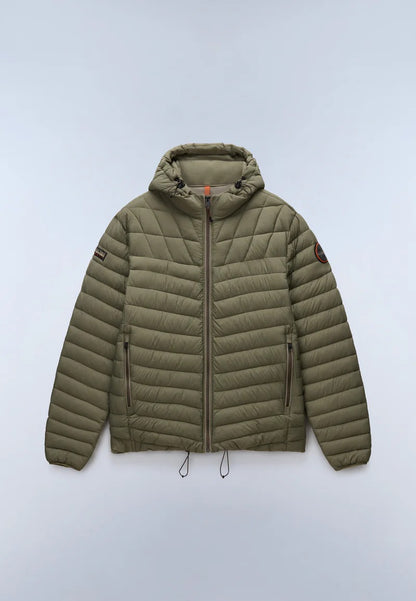 NAPAPIJRI Piumino LAPAZ verde con Cappuccio FW25
