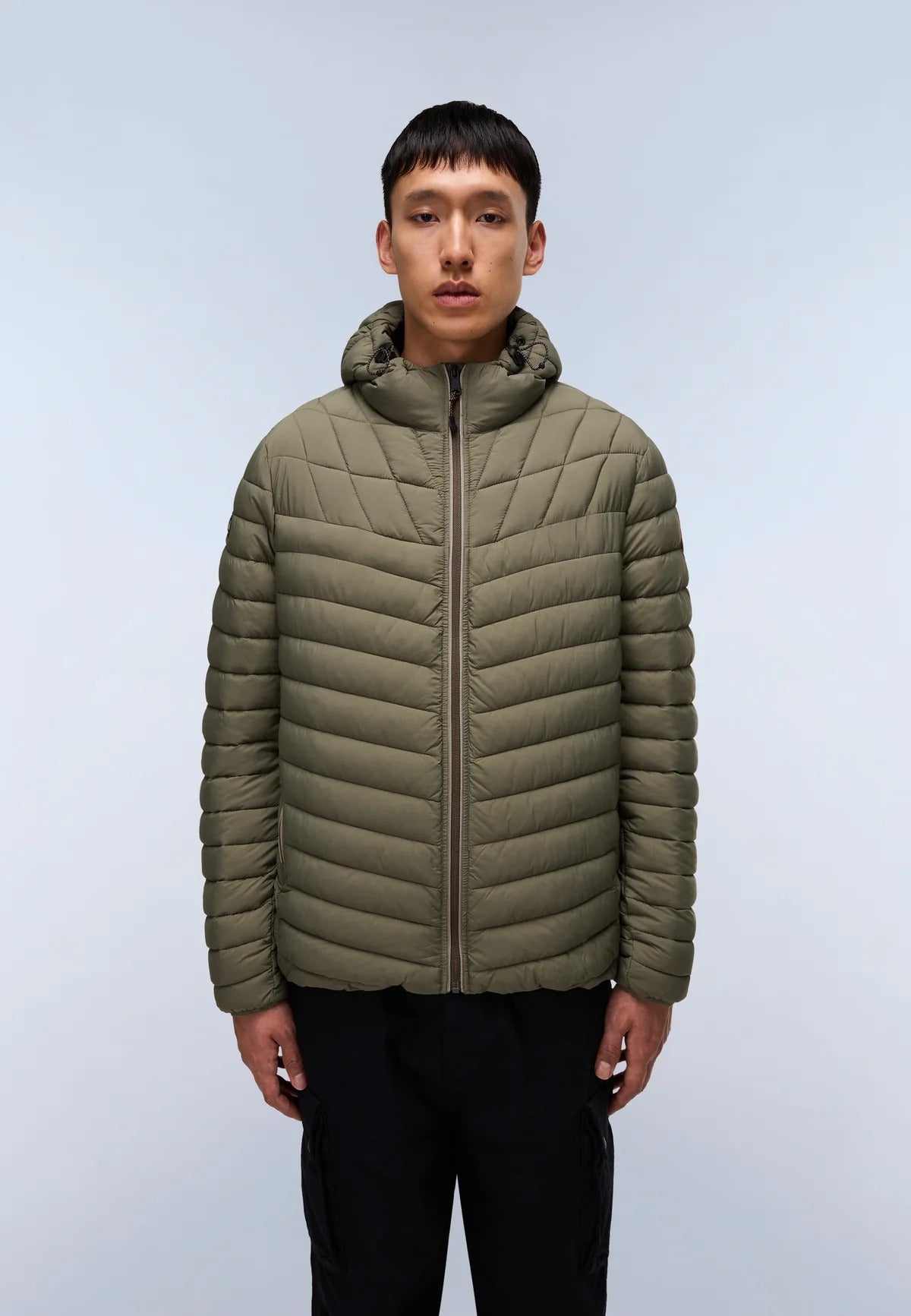 NAPAPIJRI Piumino LAPAZ verde con Cappuccio FW25