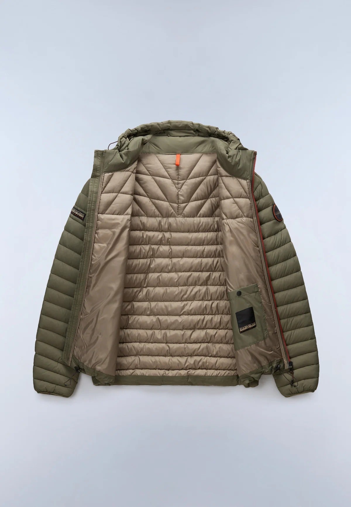 NAPAPIJRI Piumino LAPAZ verde con Cappuccio FW25