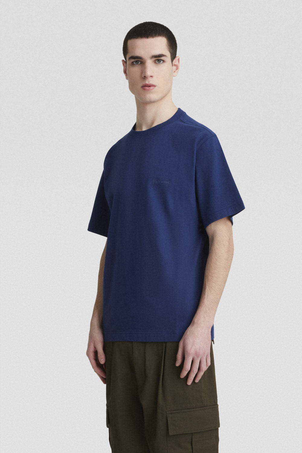 CIESSE PIUMINI RUPI 2.0 t-shirt in cotone blu SS25