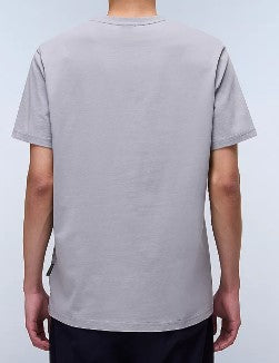 NAPAPIJRI T-shirt mezza manica SALIS SS25 grigio chiaro