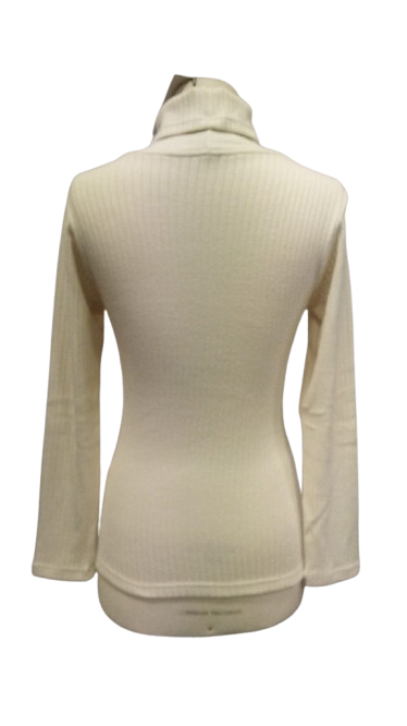 AUSTRALIAN Maglia dolcevita collo alto costa BIANCO FW24