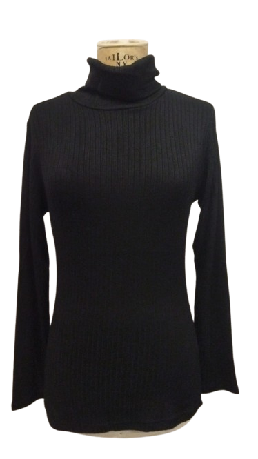 AUSTRALIAN Maglia dolcevita collo alto costa NERO FW24