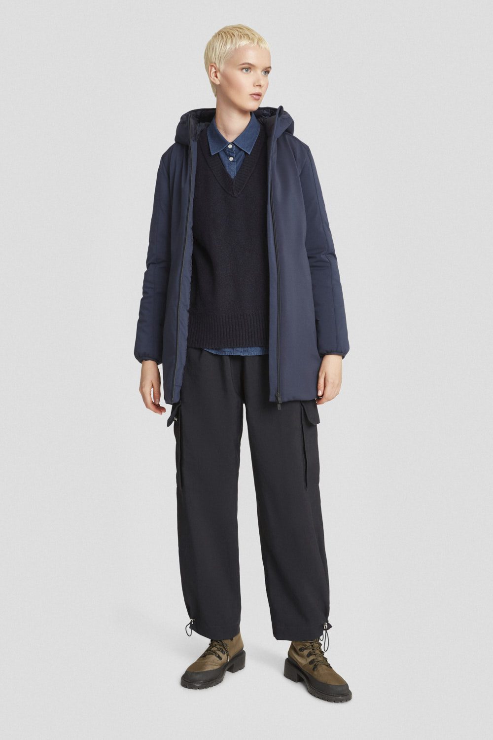 CIESSE PIUMINI Ysabel 3.0 Blu con cappuccio FW25