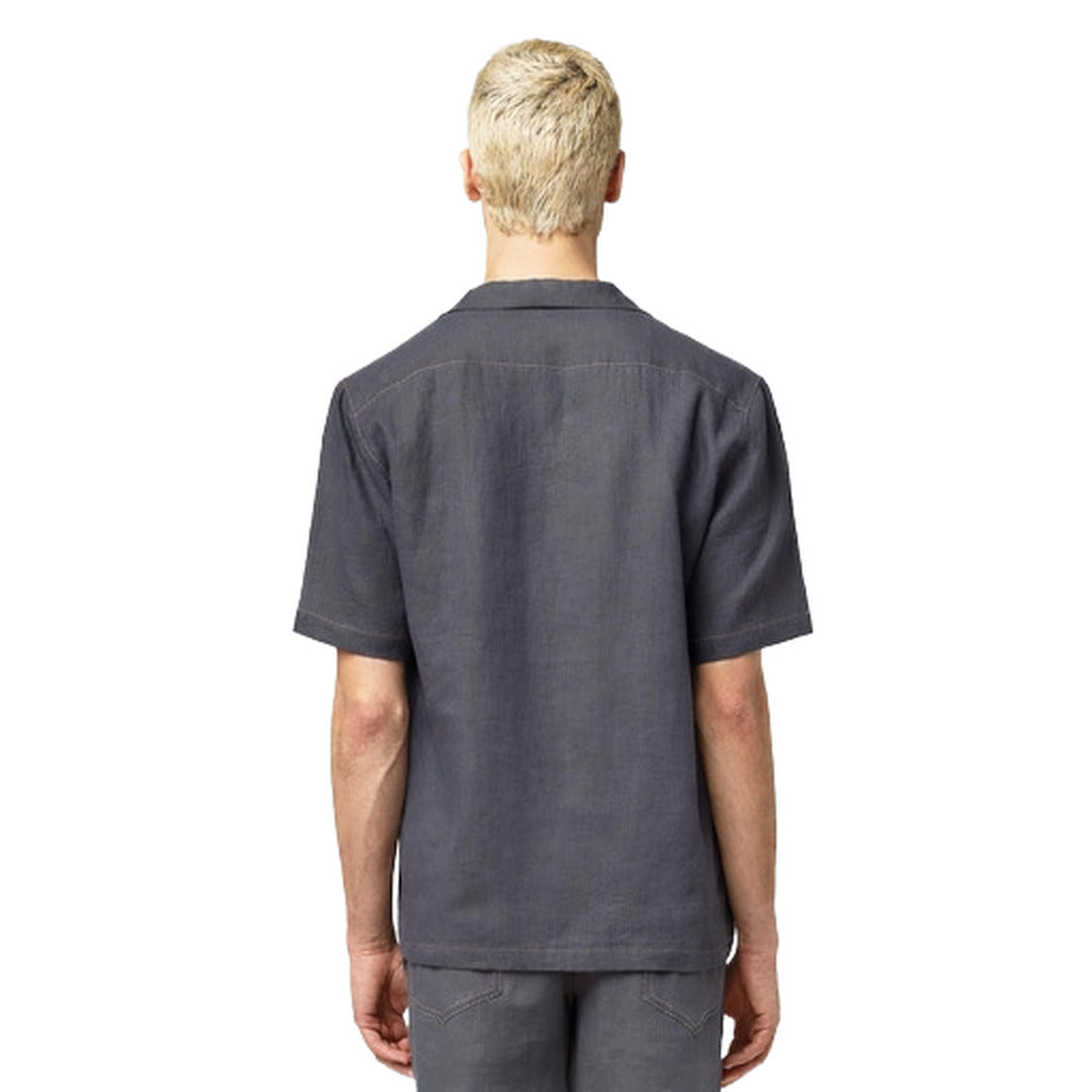 ALPHA STUDIO  - camicia bowling lino