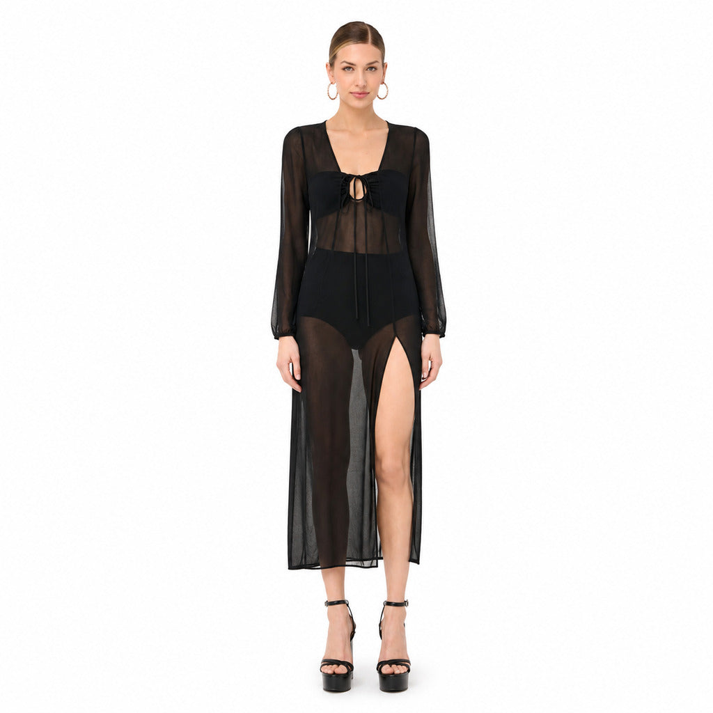 PATRIZIA PEPE  - abito nero semi trasparente