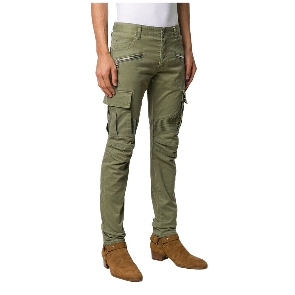 BALMAIN - pantaloni cargo verdi