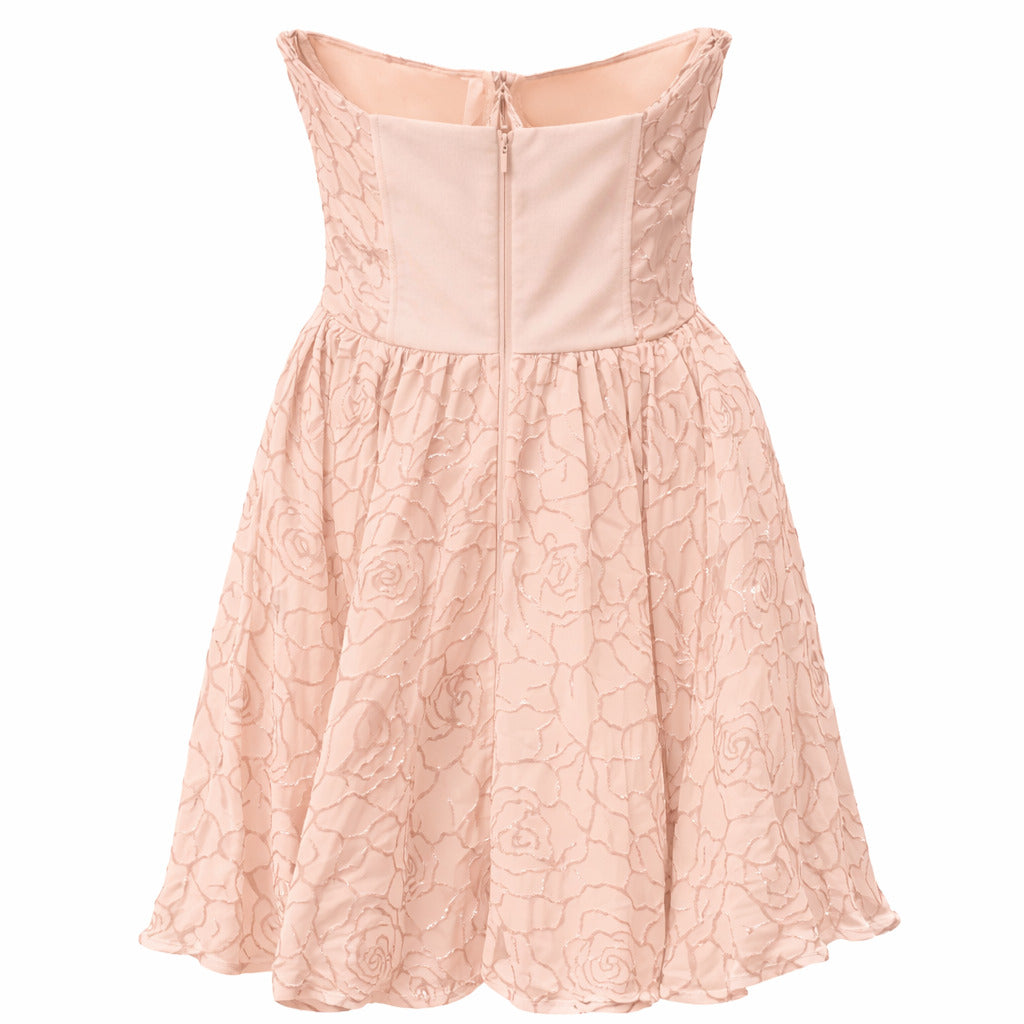 ELISABETTA FRANCHI - abito rosa con fantasia floreale