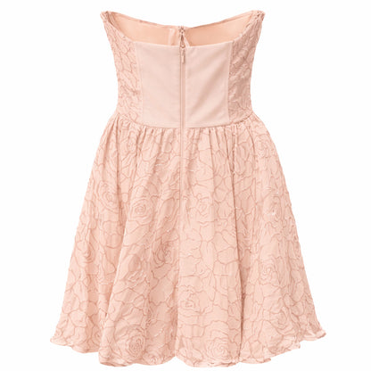 ELISABETTA FRANCHI - abito rosa con fantasia floreale