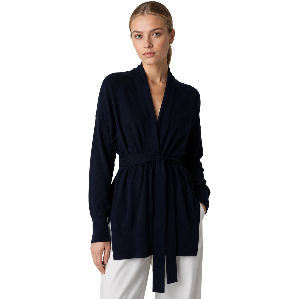ALPHA STUDIO - cardigan sciallato granito