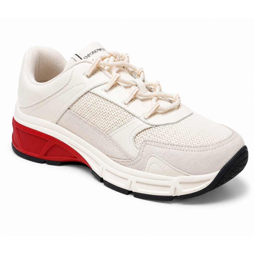 EMPORIO ARMANI - sneakers calf and mesh
