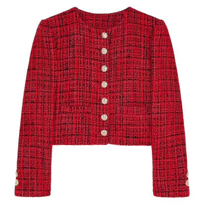 PATRIZIA PEPE - giacca cropped coral tweed