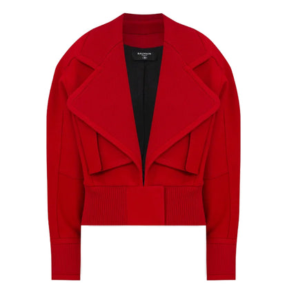 BALMAIN - giacca oversize rossa