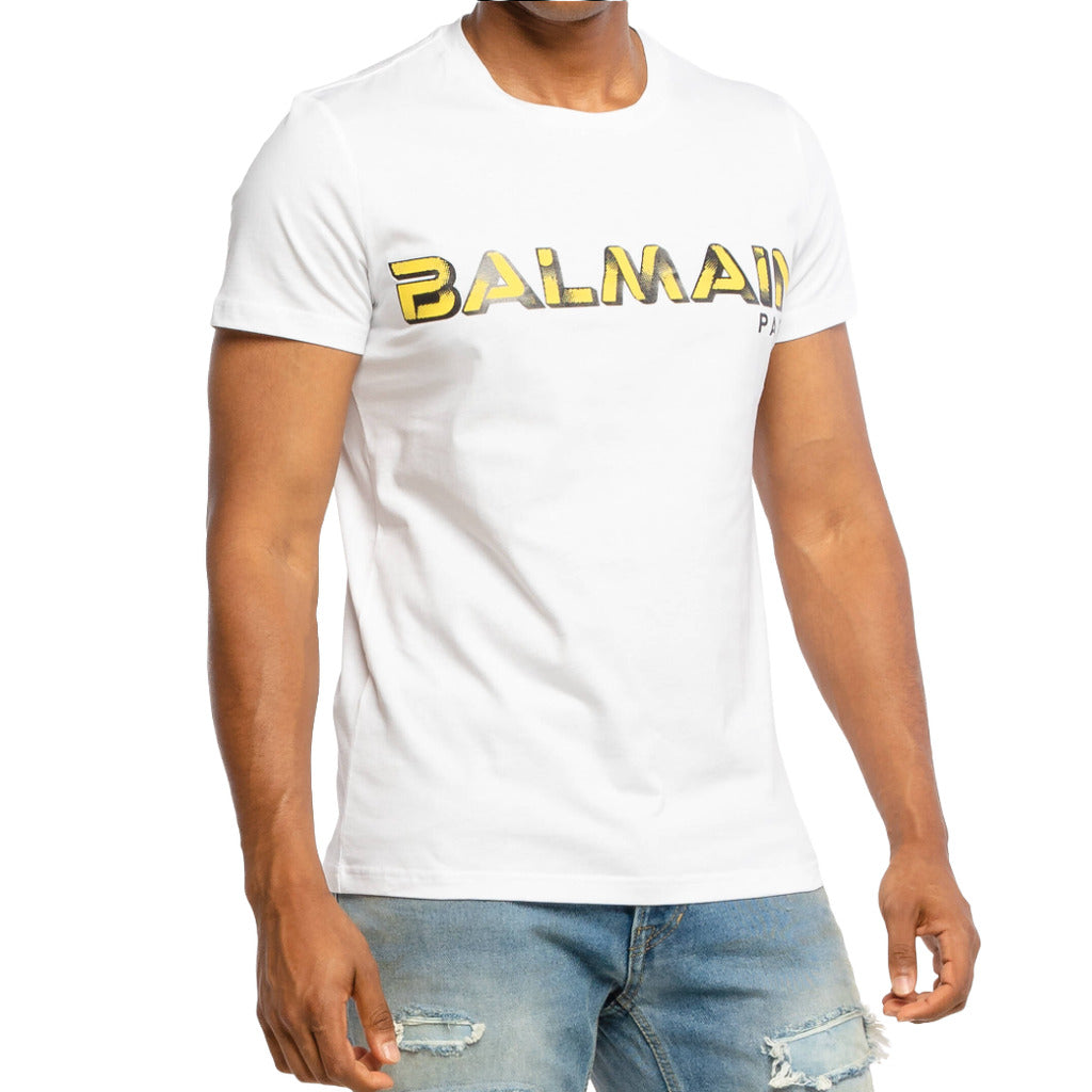 BALMAIN - t-shirt stampa logo comic