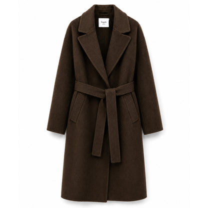 BAGUTTA - cappotto lungo lana con cintura