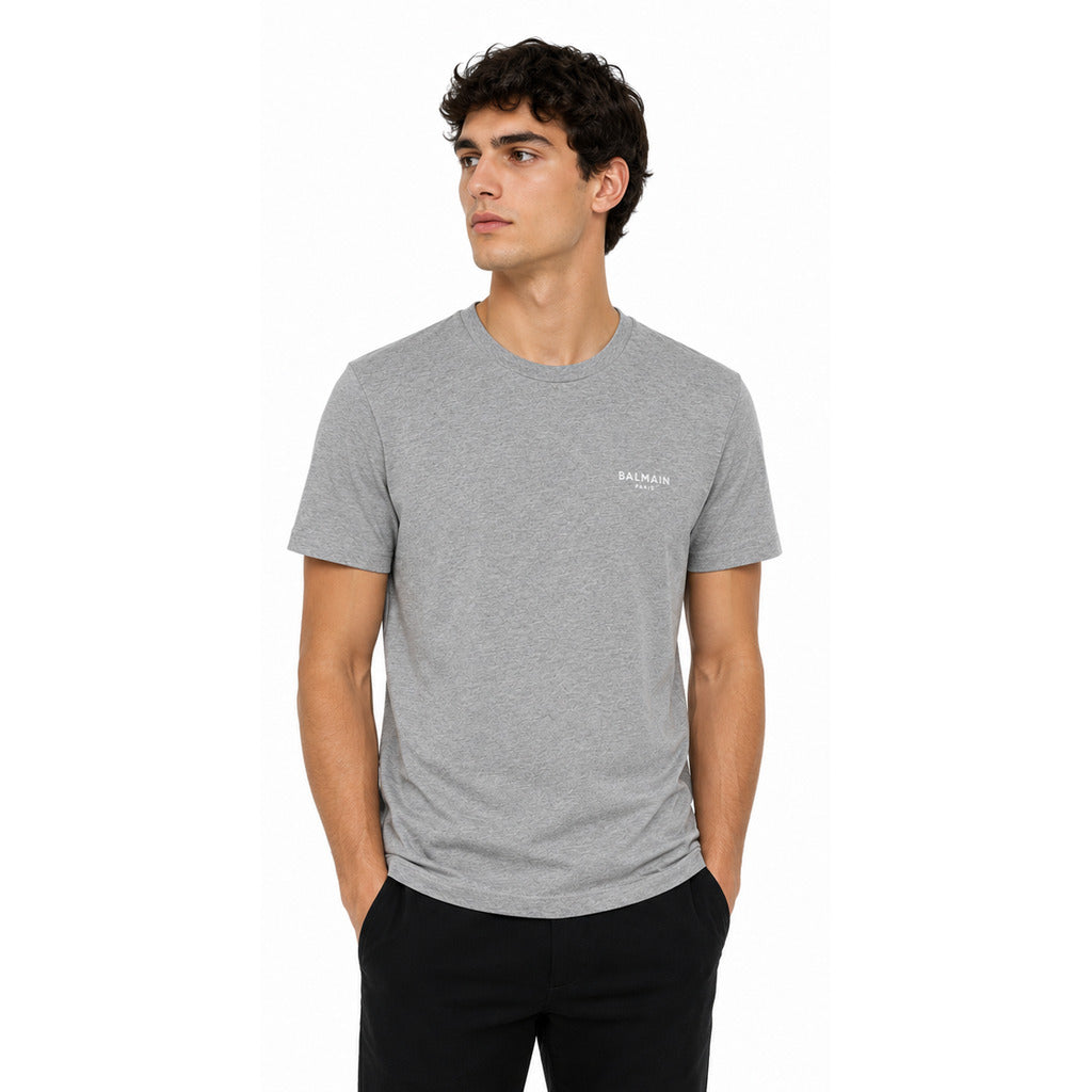 BALMAIN - t-shirt balmain logo vellutino