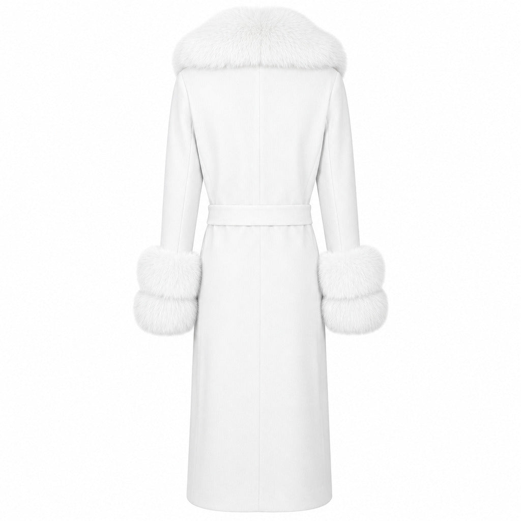 LORO PIANA TESSUTO- cappotto pelliccia