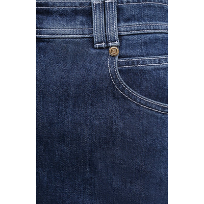 BALMAIN - jeans high-waist regular blu