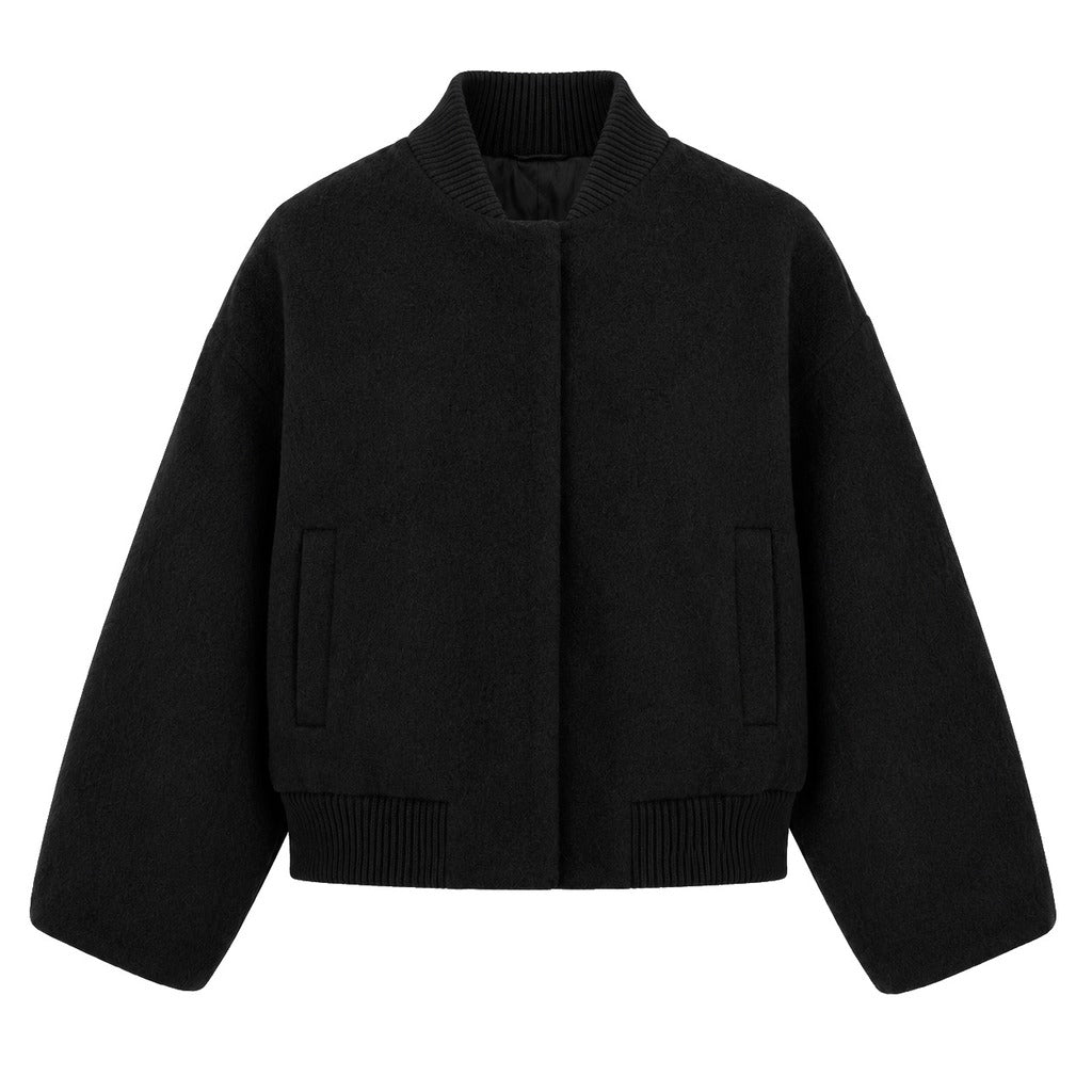 LORO PIANA TESSUTO - bomber capolavoro nero