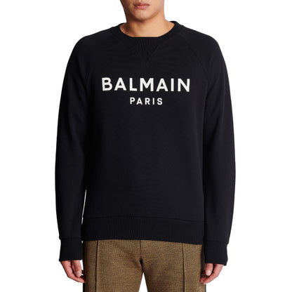 BALMAIN - felpa girocollo nera
