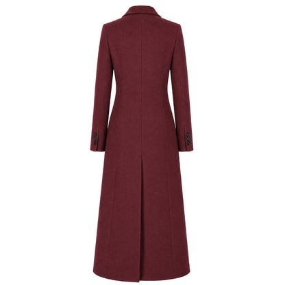 LORO PIANA TESSUTO - cappotto capolavoro lungo bordeaux
