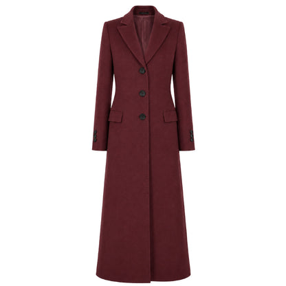 LORO PIANA TESSUTO - cappotto capolavoro lungo bordeaux