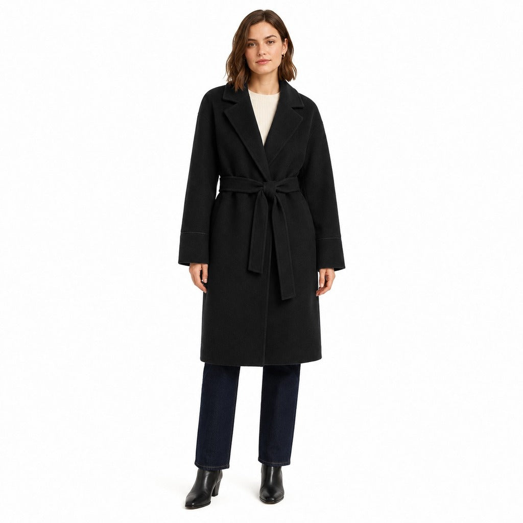 BAGUTTA - cappotto lana con cintura