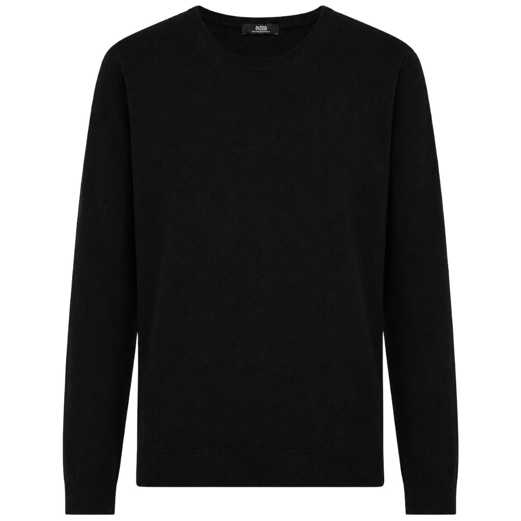 ALPHA STUDIO  - maglia girocollo seta e cashmere