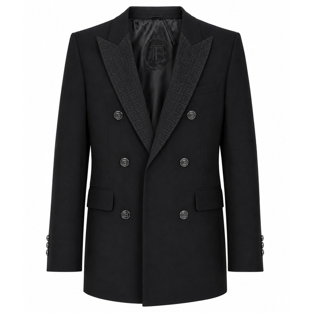BALMAIN - giacca doppiopetto stampa pattern