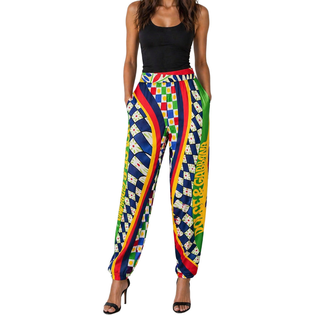 DOLCE &amp; GABBANA - pantaloni fantasia siciliana