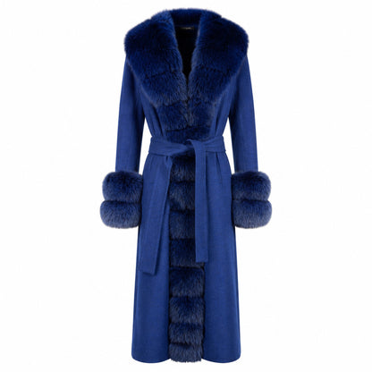 LORO PIANA TESSUTO- cappotto pelliccia