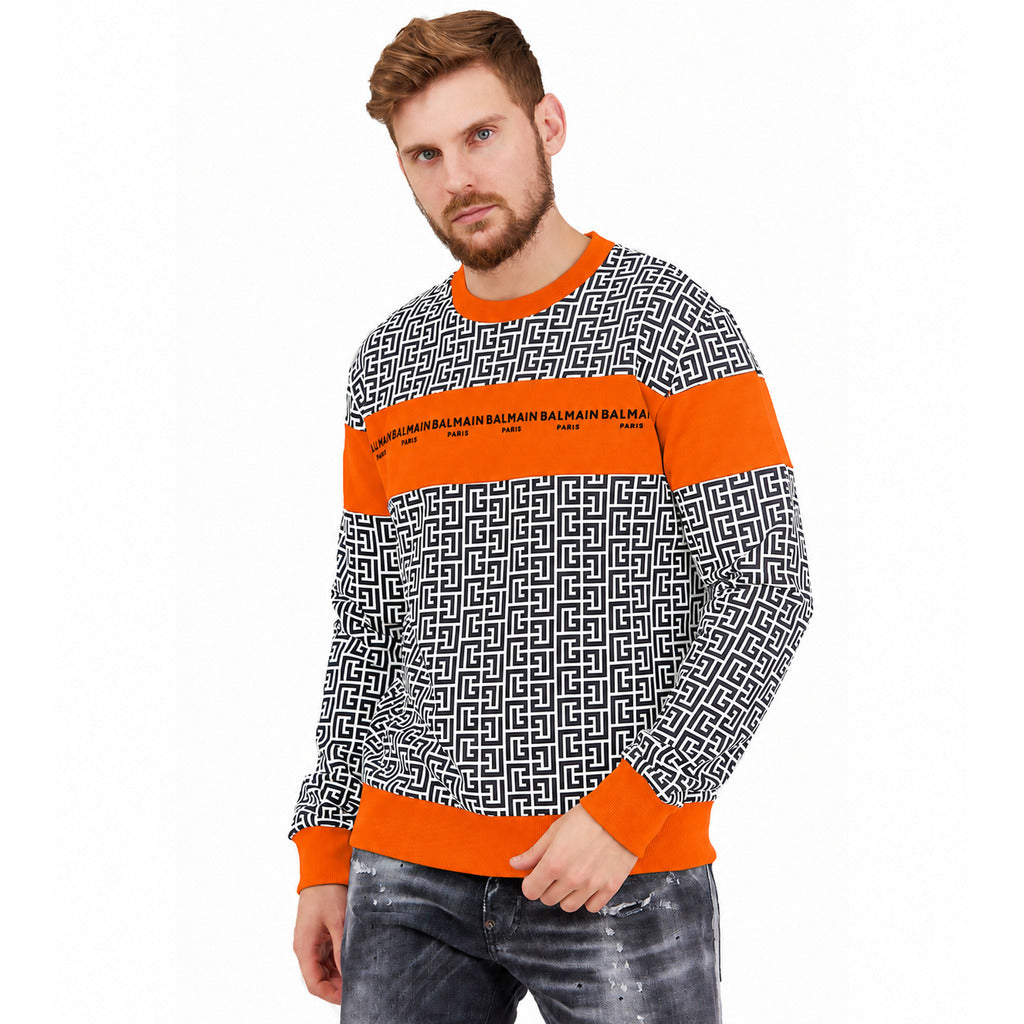 BALMAIN - felpa stampa pattern