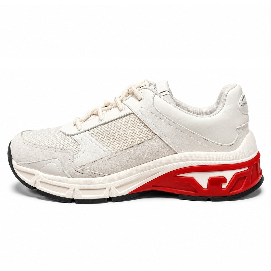 EMPORIO ARMANI - sneakers calf and mesh