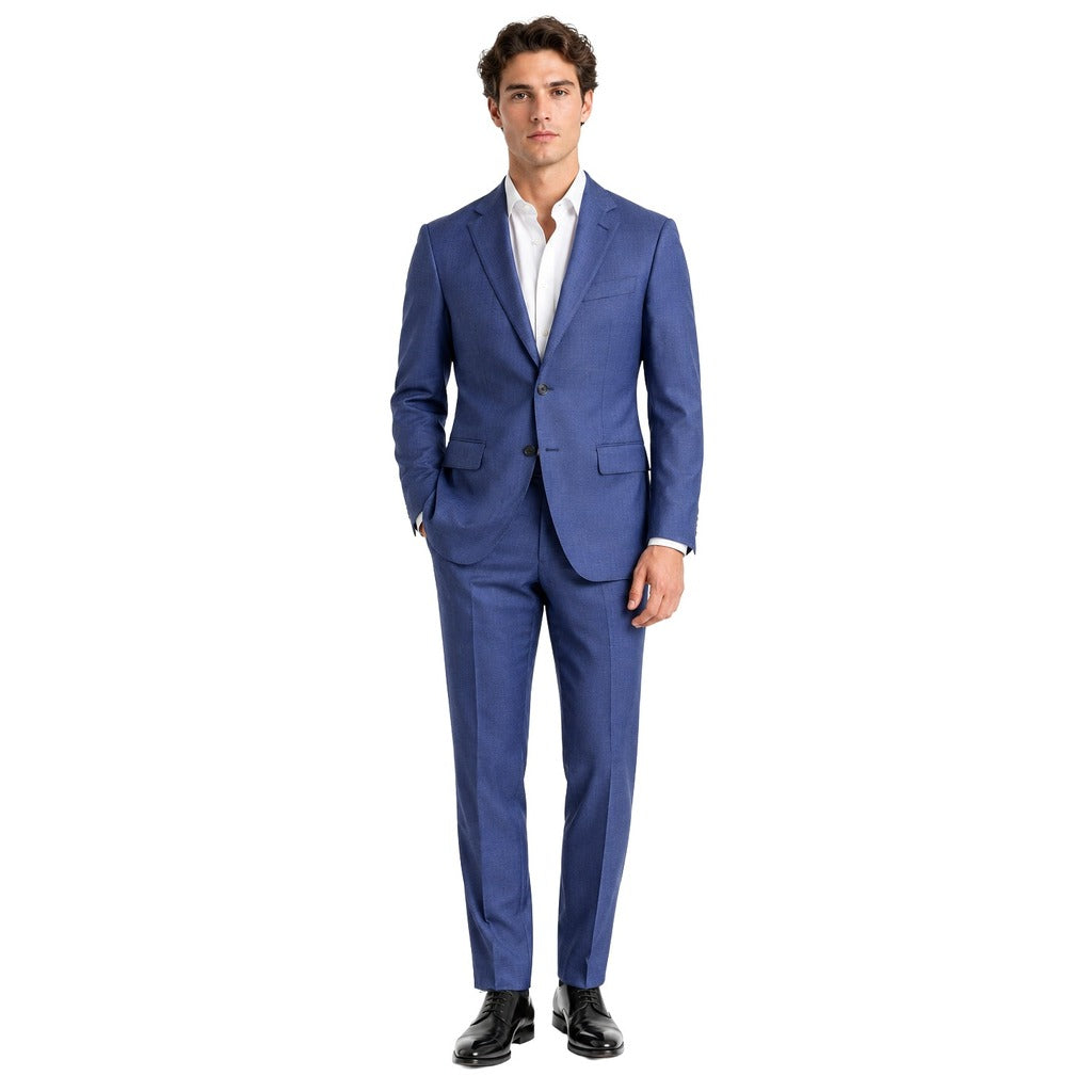 ERMENEGILDO ZEGNA TESSUTO - Completo lana blu royal