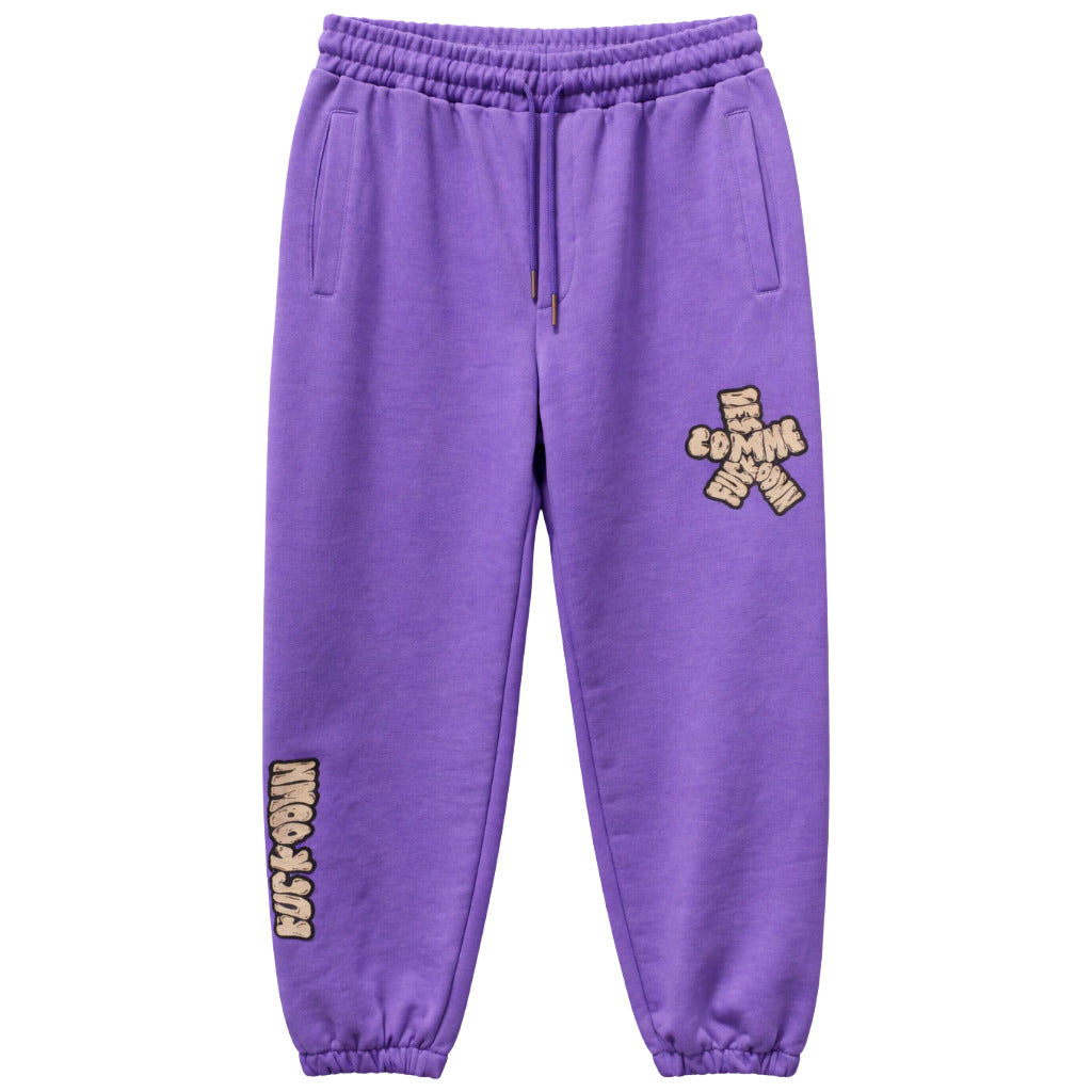 COMME DES FUCKDOWN - pantaloni felpa lunghi viola
