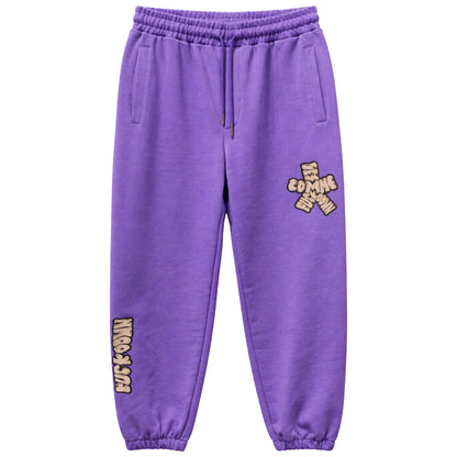 COMME DES FUCKDOWN - pantaloni felpa lunghi viola