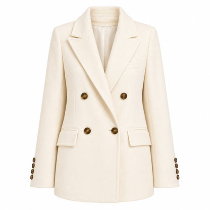 LORO PIANA TESSUTO - cappotto corto doppiopetto cammello