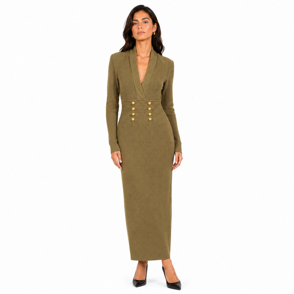 BALMAIN - abito a costine