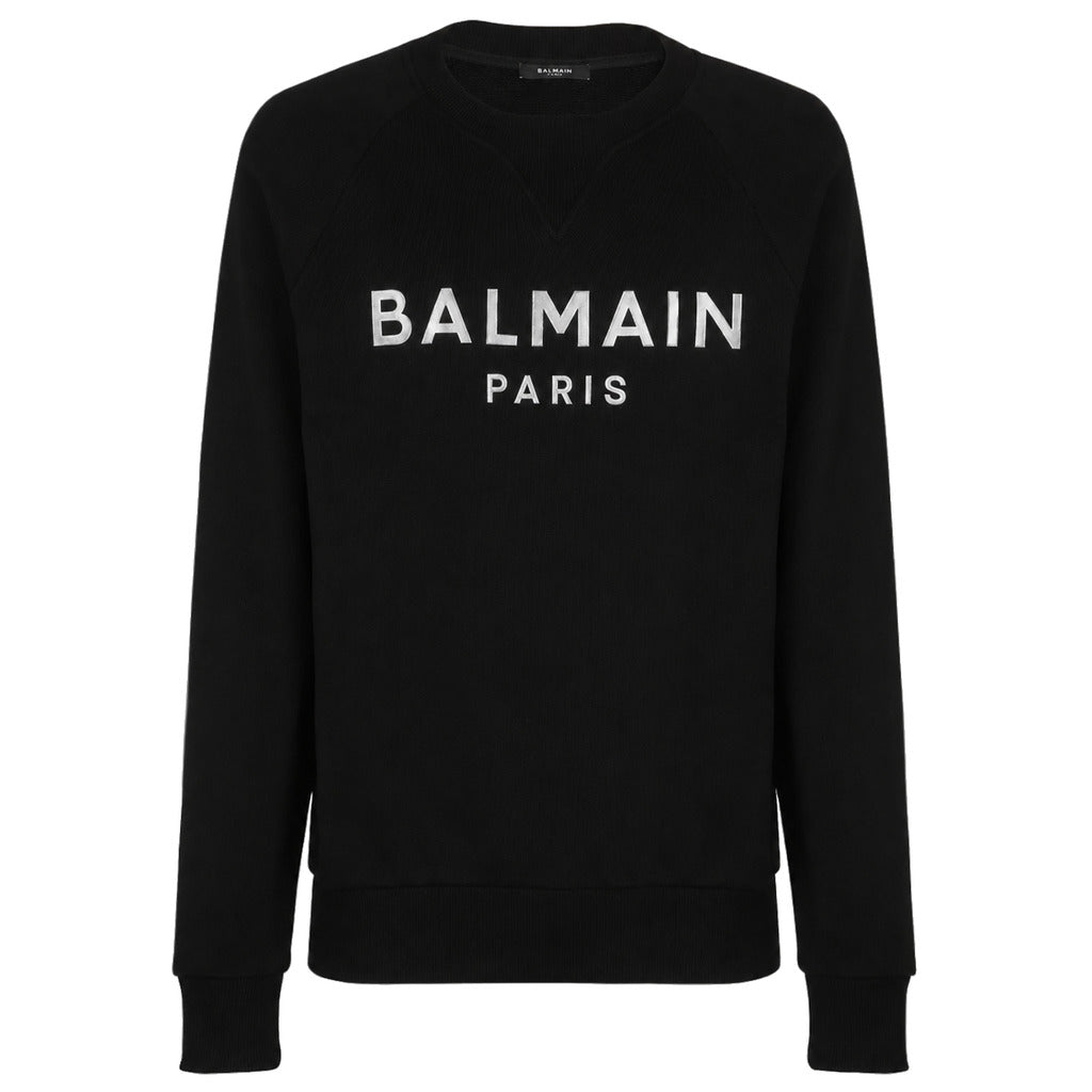 BALMAIN - felpa girocollo nera