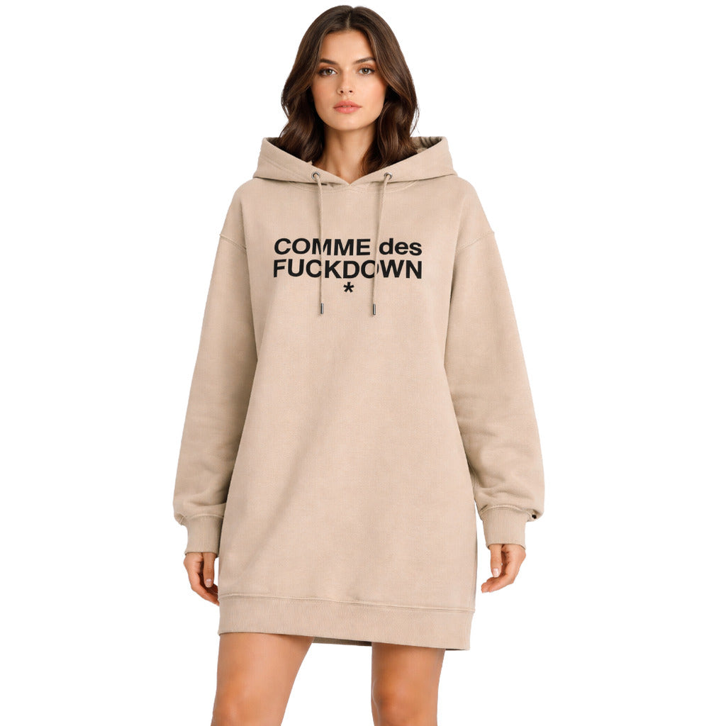 COMME DES FUCKDOWN - abito felpa beige