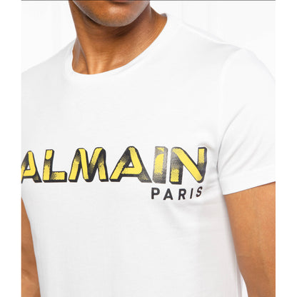 BALMAIN - t-shirt stampa logo comic