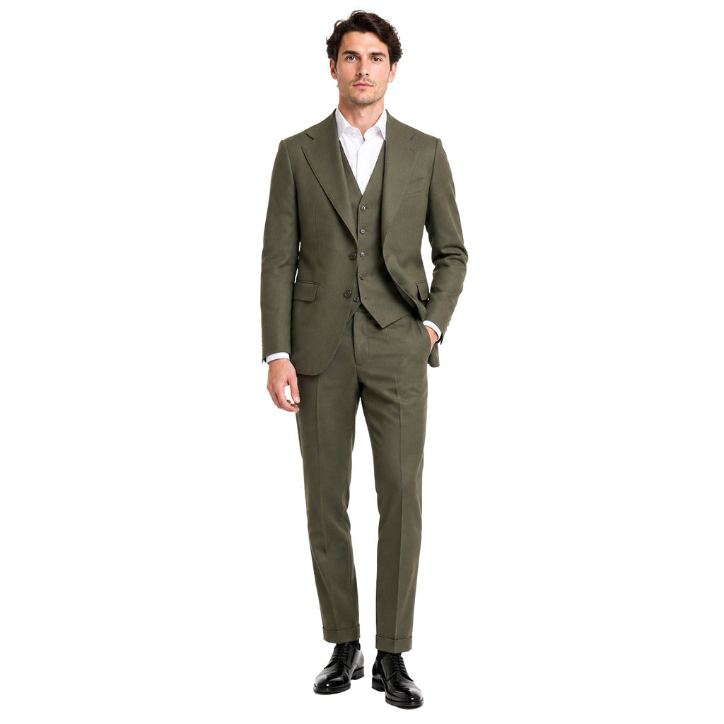 ERMENEGILDO ZEGNA TESSUTO - Completo lana verde army