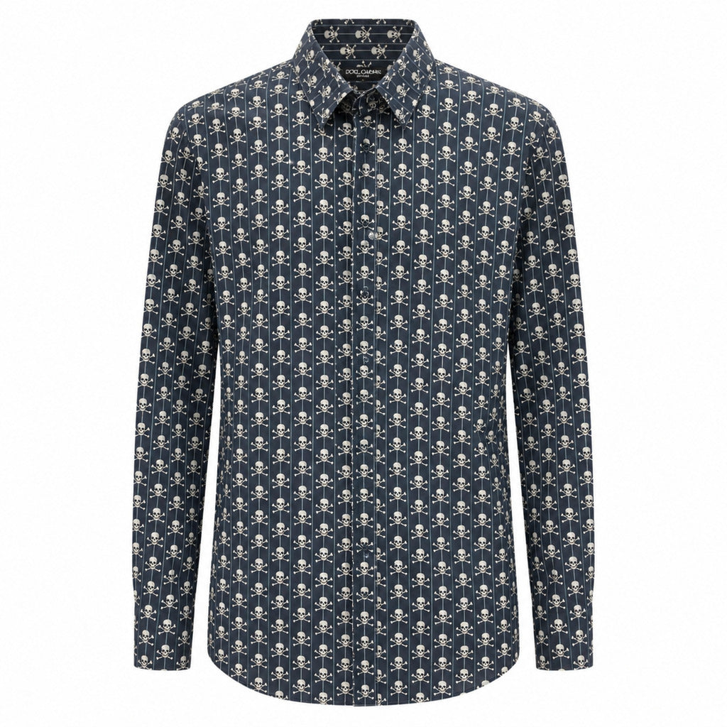 DOLCE &amp; GABBANA - camicia stampa teschi