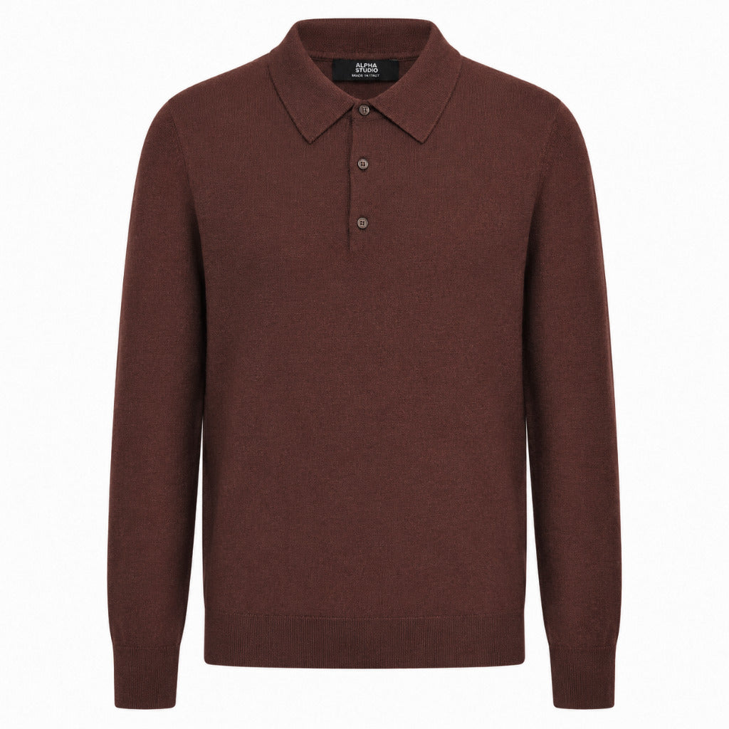 ALPHA STUDIO  - polo seta e cashmere