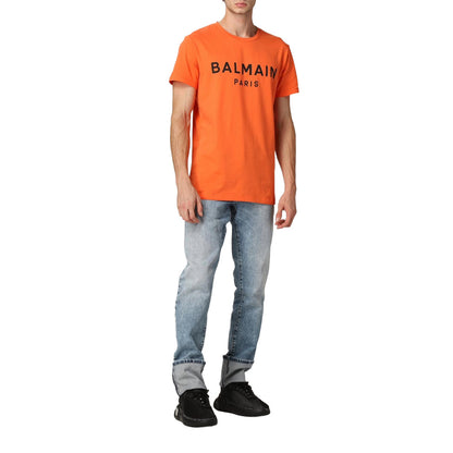 BALMAIN - t-shirt balmain arancione