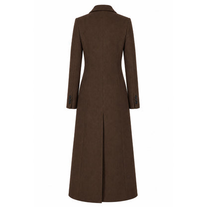 LORO PIANA TESSUTO - cappotto capolavoro lungo marrone