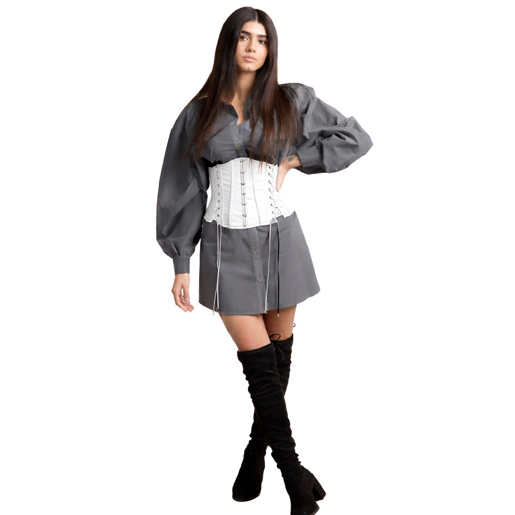 ELISABETTA FRANCHI - top bianco con coulisse