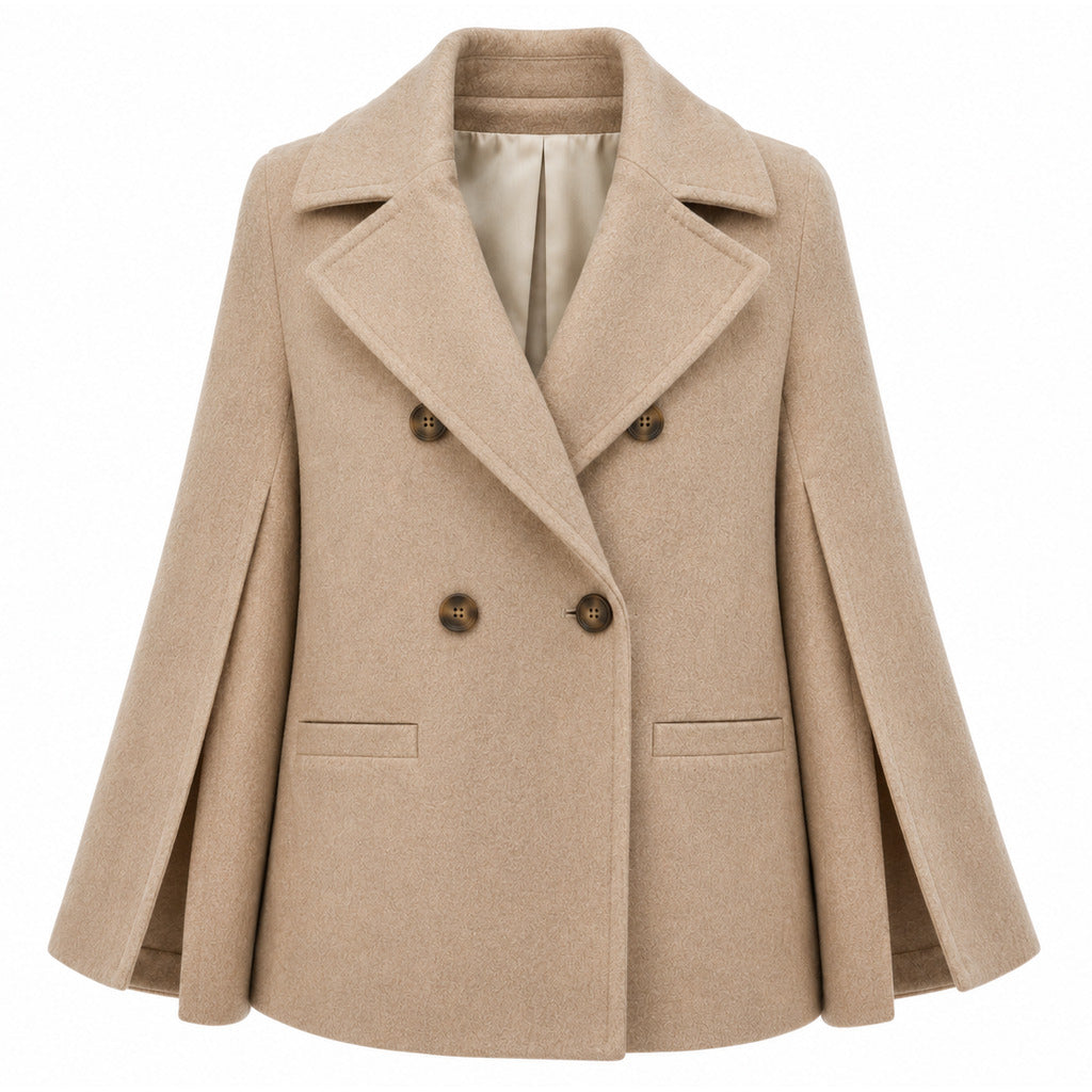 LORO PIANA TESSUTO - peacoat doppiopetto taglio kimono