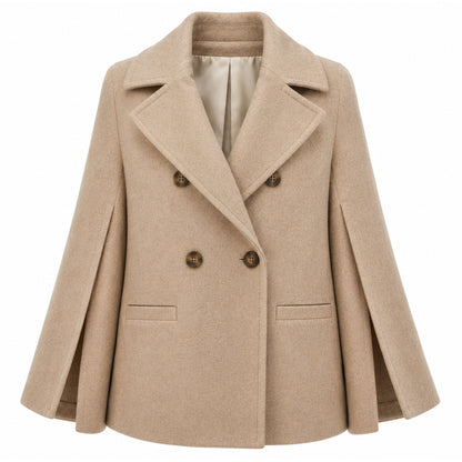 LORO PIANA TESSUTO - peacoat doppiopetto taglio kimono