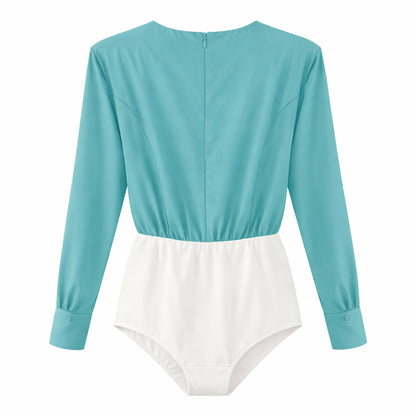 ELISABETTA FRANCHI - Body verde acqua
